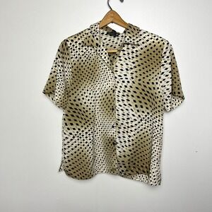 Vintage Notations Clothing Woman's Large Collared Retro‎ Button Up Large